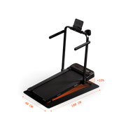 Moov Walk Plus - Tapis de course compact avec inclinaison automatique jusqu'à 15 % et Bluetooth