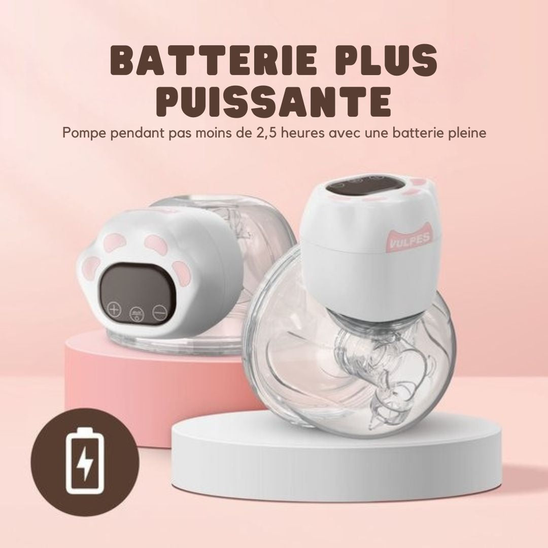 Tire-lait mains libres -  Vulpes Goods® BabyCare -Tire-lait électrique sans fil - Double tire-lait électrique - Portable - 2 pièces