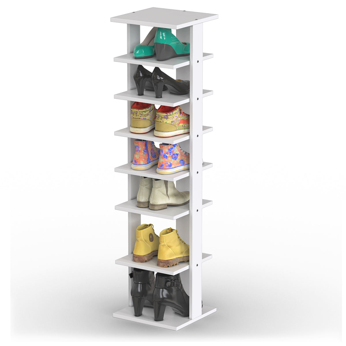 Coast Rangement pour chaussures - 8 couches - 29 x 26 x 110 cm - Blanc