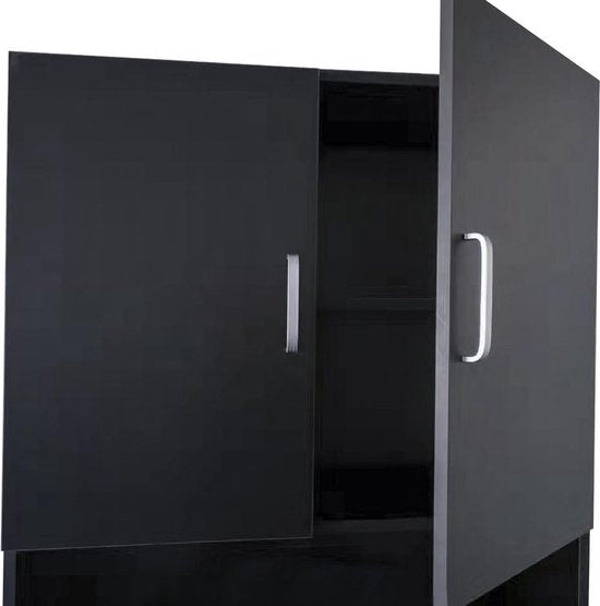 Armoire pour lave-linge - Armoire pour sèche-linge - 190 cm - Noir