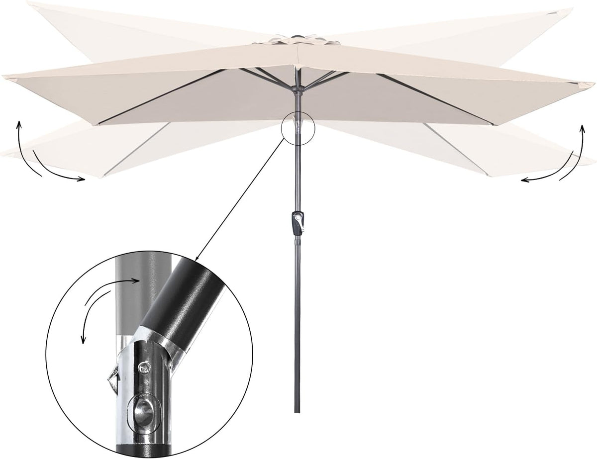 Angel Living Parasol - Rectangulaire - 200 x 300 cm - Beige