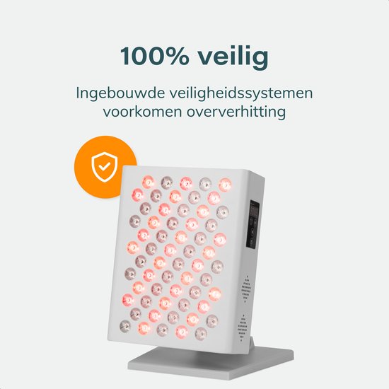 Lampe infrarouge Soft&Silky - 300W - 630/850NM - 60LEDs - Thérapie infrarouge - Thérapie par la lumière rouge - Lampe pour les muscles - Thérapie par la lumière - Visage - Articulations - Lumière rouge