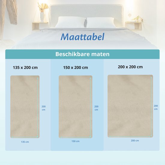 Housse pour la couverture d'aggravation d'Ella 200 x 200 CM - 11 KG & 13 KG - Housse en 100% coton biologique - Blanc biologique