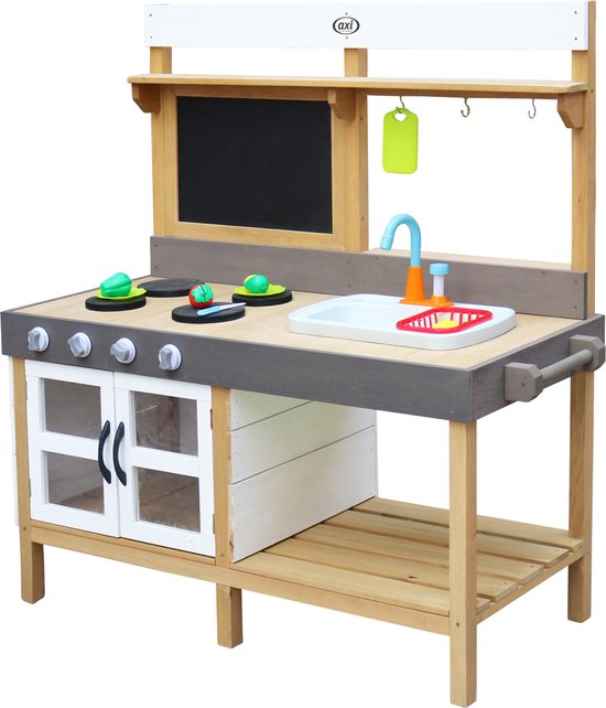 AXI Rosa Cuisine de jeu « Sable et eau » grande taille - 17 accessoires inclus - Cuisine de jeu « Boue »
