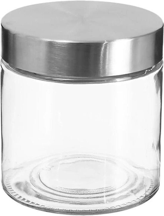 Boîte de conservation Secret de Gourmet - 0,75 L - en verre - couvercle en inox - 750 ml - avec couvercle hermétique