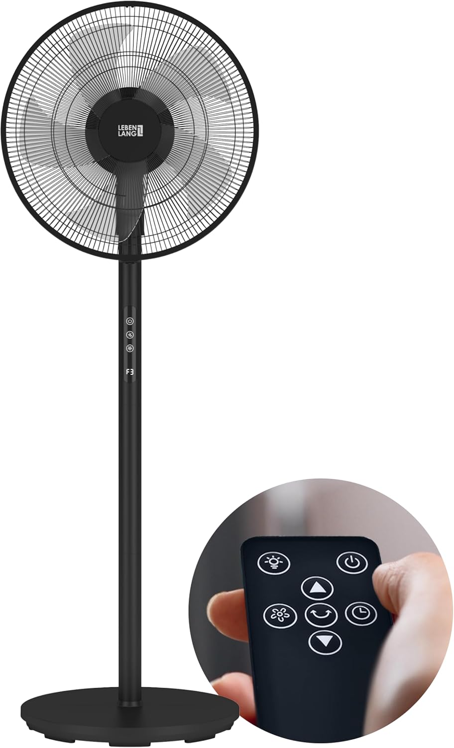 LEBENLANG - Ventilateur sur pied avec télécommande