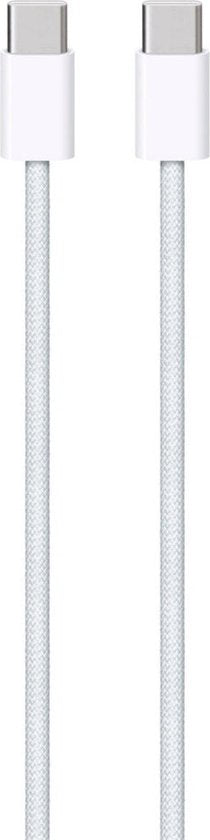 Apple - Câble de recharge USB-C - USB-C vers USB-C - 60 W - 1 m - Tissé - Blanc