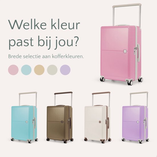 Skycases City Walker - Ensemble de valises 3 pièces | Léger et durable | 20, 24 et 28 pouces | Roues pivotantes à 360° | Verrouillage TSA | Housses de protection incluses - Rose
