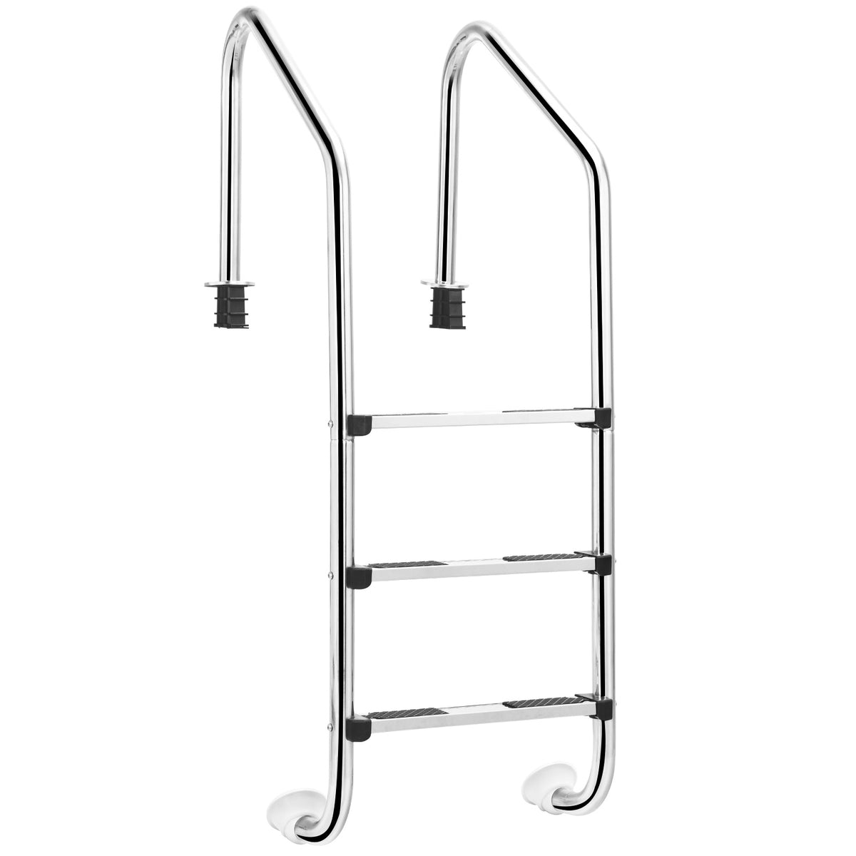 Coast stainless steel potter three-piece pool ladder with non-slip steps 53 x 63 x 147 cm silver