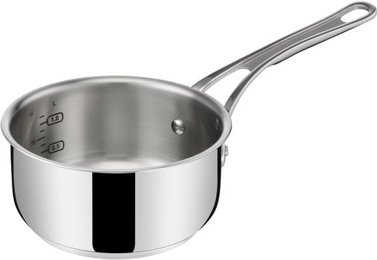 Jamie Oliver by Tefal Cook's Classic - Batterie de cuisine - 4 pièces - Avec couvercles - Induction - Acier inoxydable - Compatible avec toutes les sources de chaleur