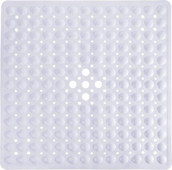 Strex Tapis de bain / Tapis antidérapant Douche - 53x53CM - Avec ventouses - Tapis de douche antidérapant pour la douche - Tapis de salle de bain