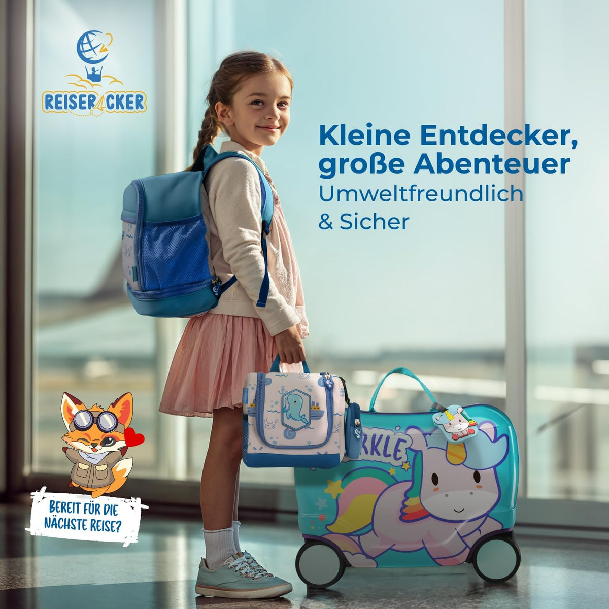 REISERACKER Trousse de toilette pour enfants - bleu