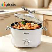 Plodon : cuiseur à pression amélioré à parois épaisses pour légumes - casserole de 2,0 L, 1 000 W, avec revêtement antiadhésif et deux niveaux de puissance