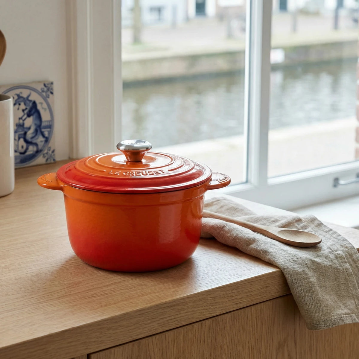Cocotte Every Le Creuset, casserole à riz 18 cm – 2 L – fonte émaillée – rouge-orange
