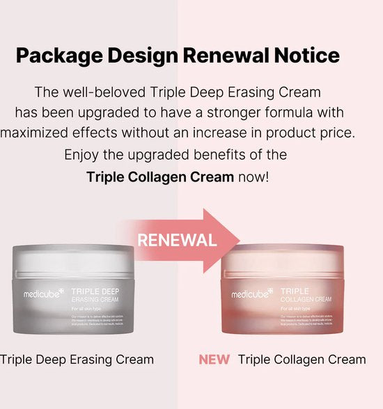 Medicube - Crème Triple Collagène 4.0 - Tous types de peau - 50 ml - Soins de la peau coréens