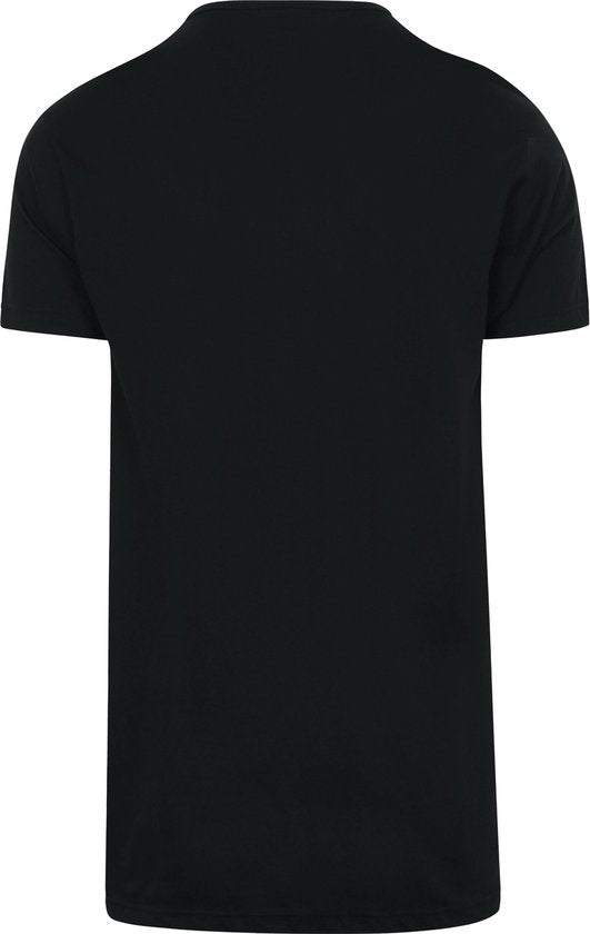 T-shirt Alan Red Vermont - extra long - col en V - noir