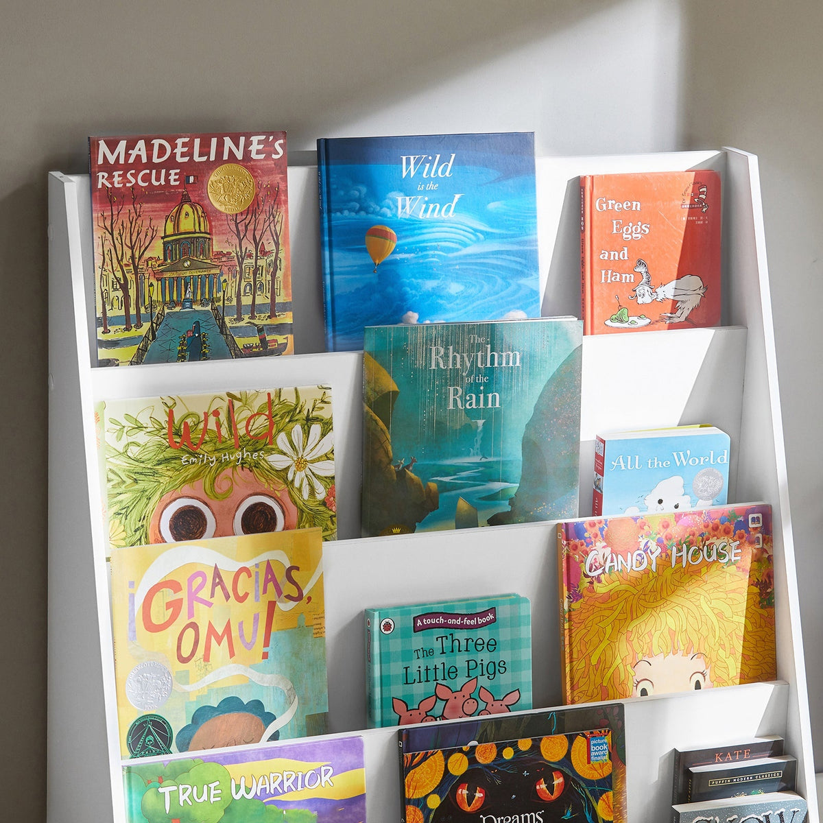 SoBuy Bibliothèque Enfant - 4 compartiments de rangement - Blanc - 80x30x88 cm