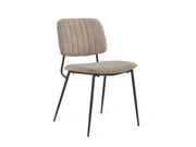 Chaise de salle à manger Multifurn Sol - Lot de deux - Taupe - taille standard