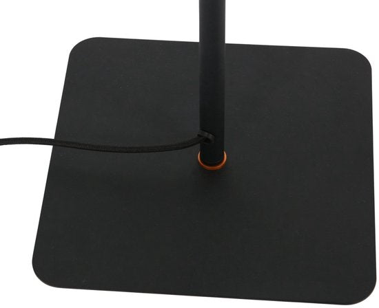 Lampadaire Lumo 4608ZW - lampe de lecture LED noire moderne de Mexlite, hauteur 125 cm, orientable et inclinable, avec des points d'éclairage réglables et un variateur tactile