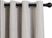 Lifa Living - Beige Rideaux de luxe - occultant - polyester - avec 8 anneaux de suspension - 150 x 260 cm
