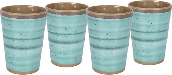 Bo-Camp - Tasse - Halo - Bleu - Lot de 4