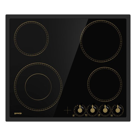 Gorenje EC642CLB Anthracite, Noir, plaque de cuisson encastrable en vitrocéramique, 4 zones
