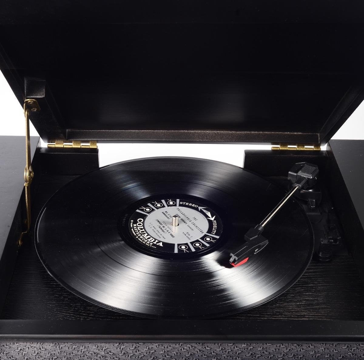 Lecteur de disque rétro - Denver - Haut-parleurs et amplificateur intégrés - Radio DAB - Radio CD Player - MRD51 - Bois