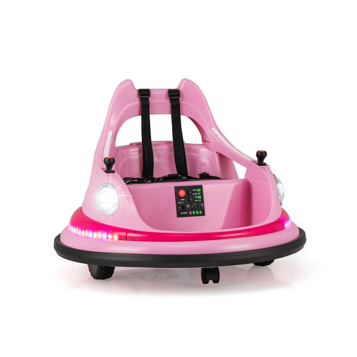 Coast : voiture de collision électrique pour enfants - 12 V avec télécommande et deux manettes - rose