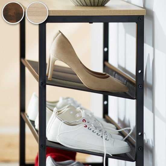tectake - Rangement chaussures Bournemouth lumière industrielle - rangement chaussures - 404280