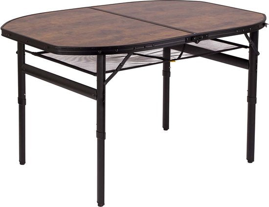 Bo-Camp - Industriel - Table - Melrose - Ovale - Modèle valise - 120x80 cm
