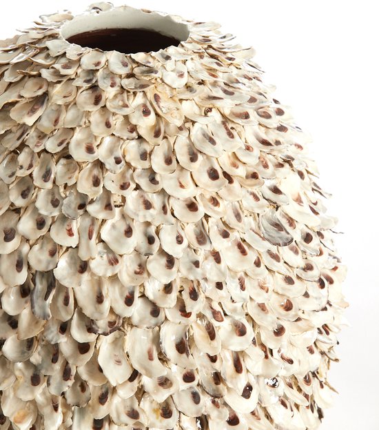 Light & Living vase en bambou UBATE crème marron - Ø33x35 cm
