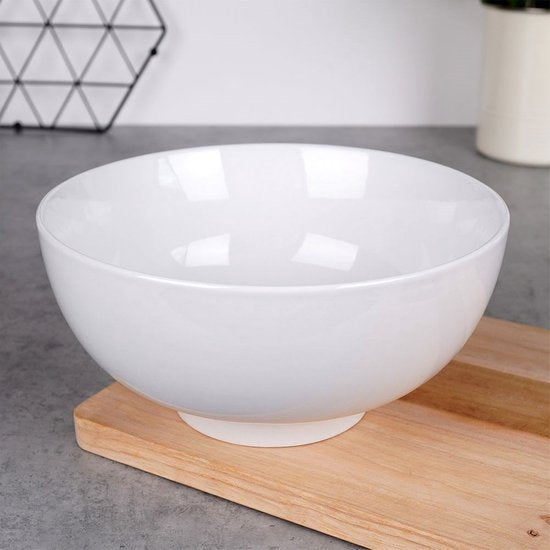 Plat en porcelaine blanche 20 cm, 1,6 l - Coupe à fruits - Plat de service - Petit plat