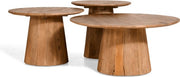 Table d'appoint Viktor Light brown - Ø 60 cm - Bois de manguier