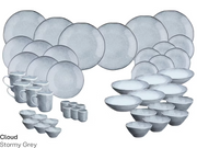 Björn The Full Service Dinnerware Set Stone - 48 pièces - Bleu