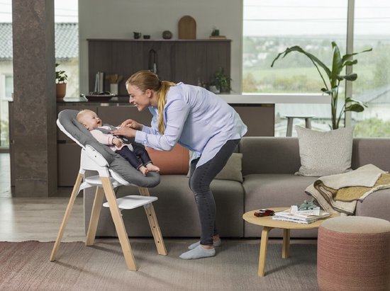 Chaise haute Stokke Steps - Blanc naturel