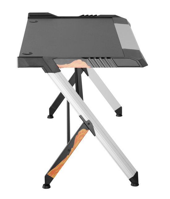 Bureau gaming - avec éclairage LED - 130 cm de large
