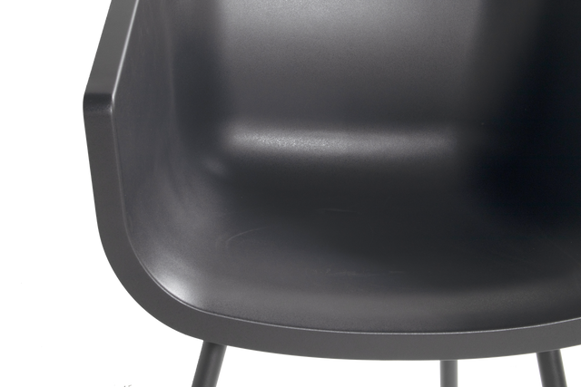 Chaise de jardin Hartman Amalia – Empilable – Aluminium et plastique – Anthracite