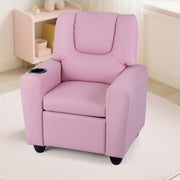 Fauteuil pour enfant Coast avec fonction relax - dossier et repose-pieds réglables - porte-gobelet - rose