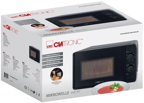 Micro-ondes Clatronic MW 791 Noir Solo, à poser, 20 l, 700 W