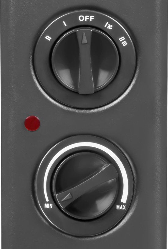 VONROC Chauffage électrique - Convecteur avec ventilateur de radiateur intégré - 2 réglages : 1250W/2000W - Thermostat réglable - Chauffe les pièces jusqu'à 24m2 - Design moderne - Gris