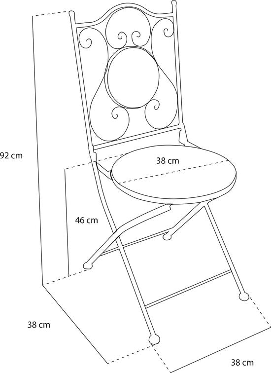 AXI Amélie Ensemble de bistrot Mosaïque Fleurs Rose - Structure métallique avec carreaux en céramique – Ensemble de balcon comprenant 2 chaises et une table
