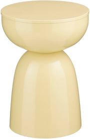 Mica Decorations Elliot Table d'appoint - Table d'appoint ronde H45 x Ø32 cm - Petite table d'appoint pour le salon ou la chambre - Idéale comme table pour plantes - Fer avec revêtement par poudrage - Beige