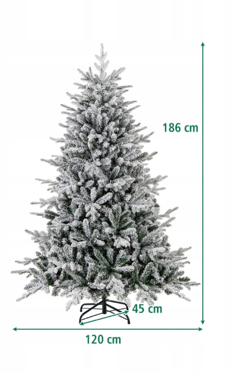 Sapin de Noël artificiel avec lumières LED - 186 cm - Vert/Blanc - Coast