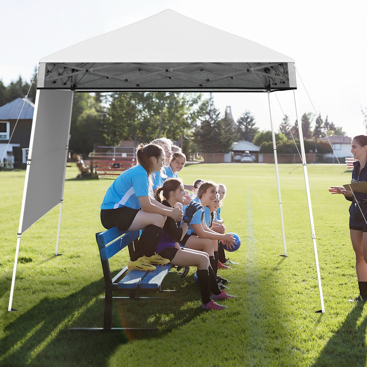 Coast Pop-up pavillon pliant 2 x 2 m - réglable en hauteur - avec paroi latérale - étanche - blanc