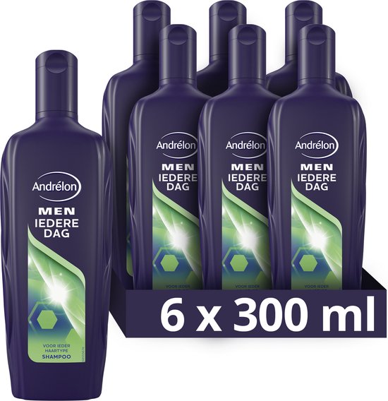 Shampoing Andrélon Men « Tous les jours » - 6 x 300 ml - Lot économique