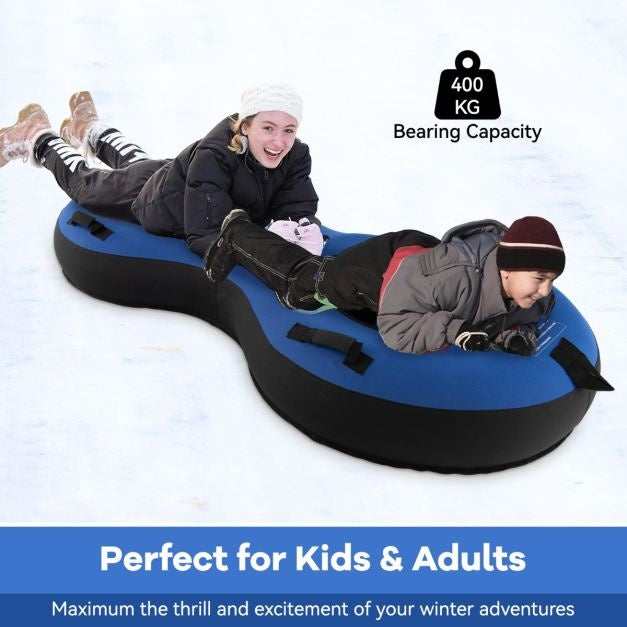 Coast 2-Seater Snow Sleigh - 200 cm - Avec cordon de serrage - Bleu
