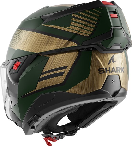 Shark Oxo system helmet casque moto Sikter mat vert or - Taille M