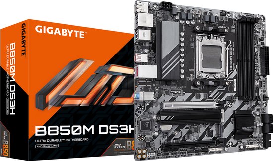 Carte mère GIGABYTE B850M DS3H, AMD B850, socket AM5, format micro-ATX