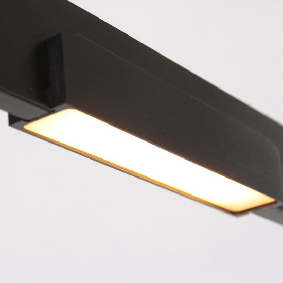 Suspension Bloc 3297ZW noire avec système de levage à câble réglable en hauteur, verre et métal - Steinhauer