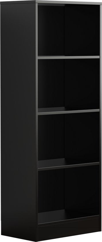 DMV - Armoire pliante - Armoire pliante ouverte - Armoire murale - Armoire pliante noire - Bibliothèque - Bibliothèque noire - Bibliothèque - Armoire murale - Armoire pliante - 50x30x130 cm - Noir